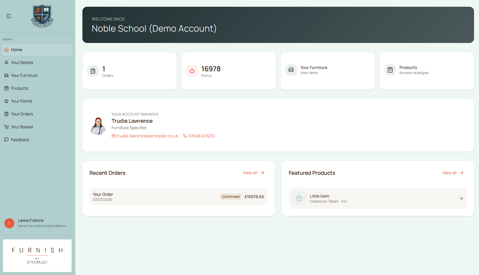 Furnish HUB Dashboard