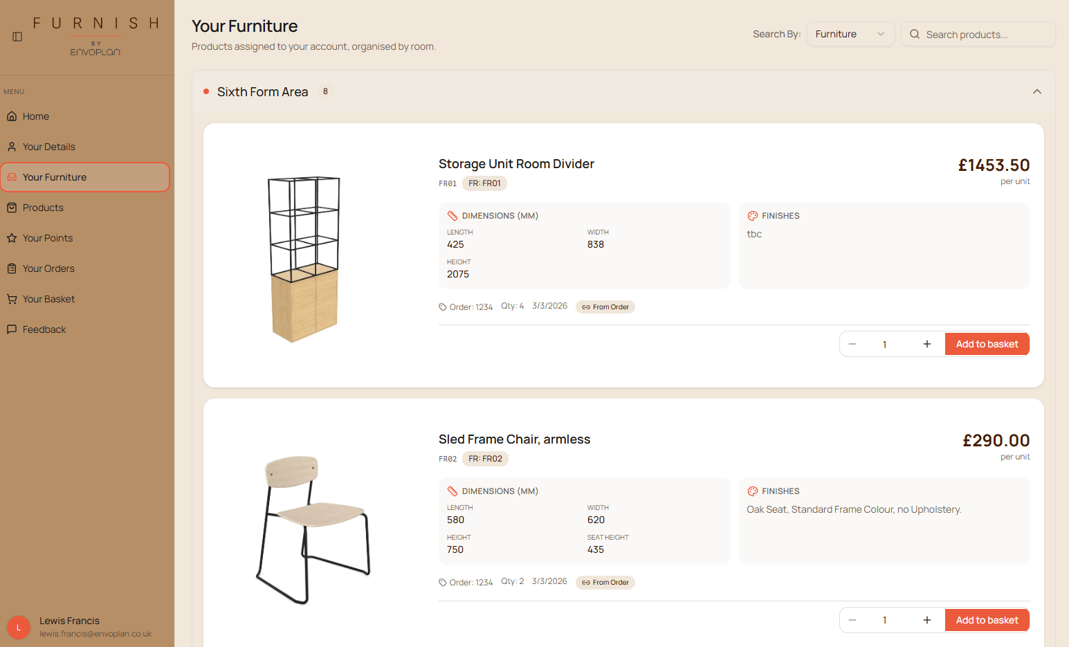 Your Furniture - Asset Management